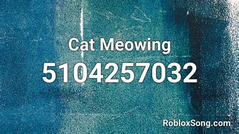 Meow Fanart Released -0001 - ID 638903. . Cat meowing roblox id
